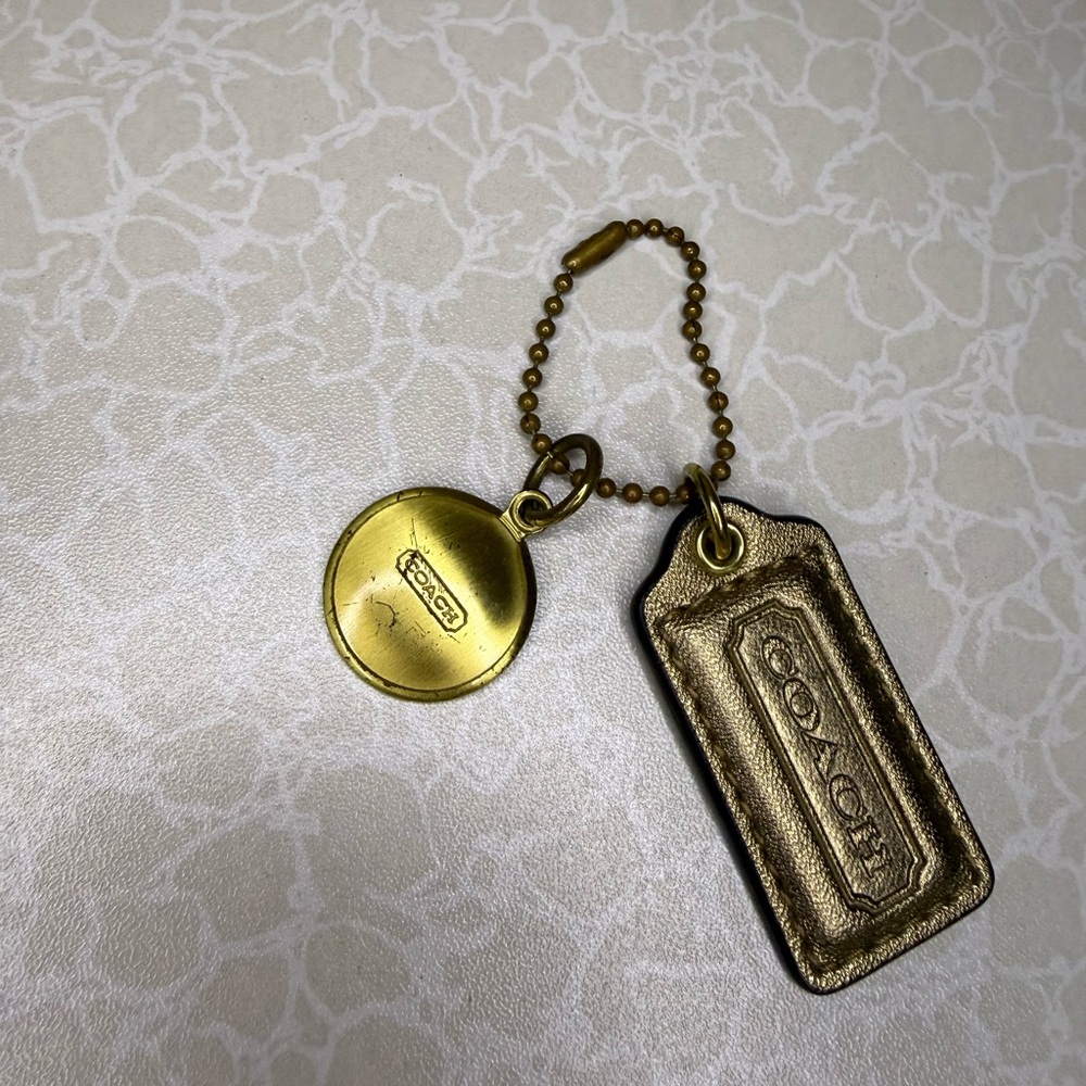Coach Metallic Gold Hang Tag and Charm - Picture 2 of 3